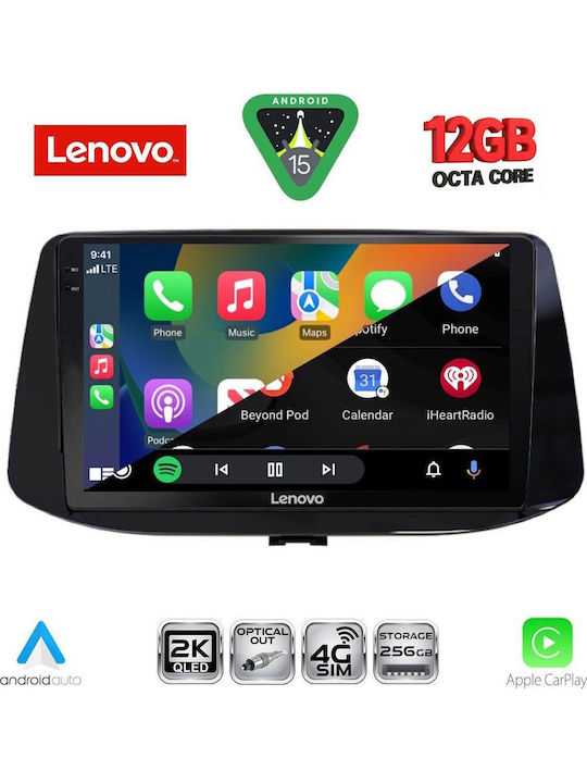Lenovo Car Audio System for Hyundai i30 2018 (Bluetooth/USB/WiFi/GPS/Apple CarPlay/Android Auto) with 9" Touch Screen