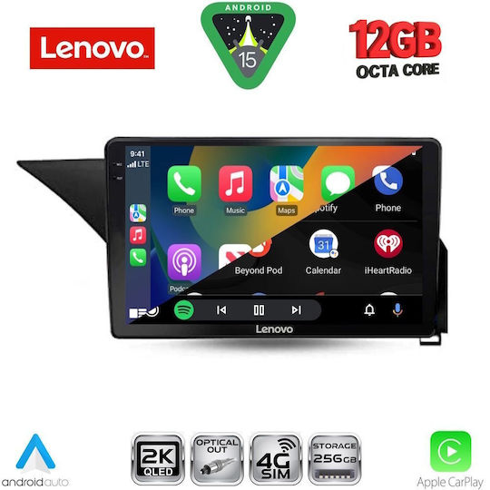 Lenovo Ηχοσύστημα Αυτοκινήτου για Mercedes-Benz E Class 2009-2016 (Bluetooth/USB/WiFi/GPS/Apple-Carplay/Android-Auto) με Οθόνη Αφής 10"