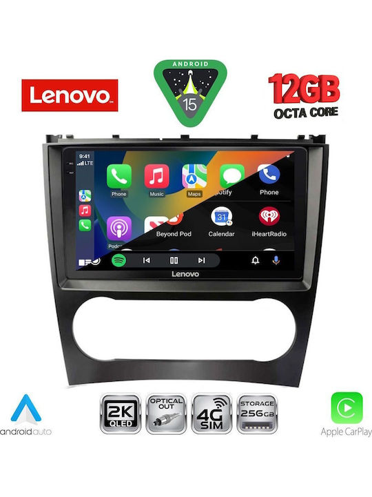 Lenovo Car Audio System for Mercedes-Benz CLK Class 2004-2008 (Bluetooth/USB/WiFi/GPS/Apple CarPlay/Android Auto) with 9" Touch Screen