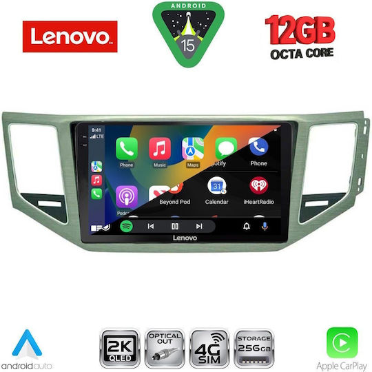 Lenovo Ηχοσύστημα Αυτοκινήτου για Mercedes-Benz SL Volkswagen Golf Sportsvan 2014-2021 με Clima (Bluetooth/USB/WiFi/GPS/Apple-Carplay/Android-Auto) με Οθόνη Αφής 10"