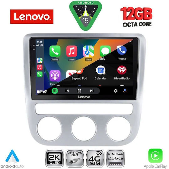 Lenovo Car Audio System for Volkswagen Eos / Scirocco 2006 with Clima (Bluetooth/USB/WiFi/GPS/Apple CarPlay/Android Auto) with 9" Touch Screen