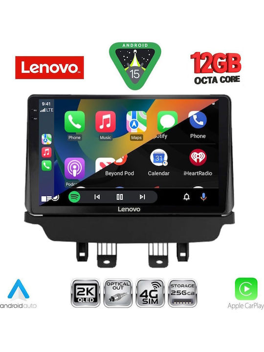 Lenovo Car Audio System for Mazda CX-3 2014-2023 (Bluetooth/USB/WiFi/GPS/Apple CarPlay/Android Auto) with 9" Touch Screen