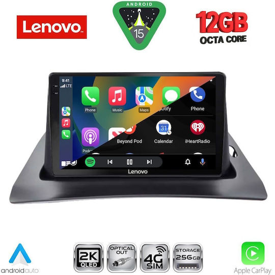 Lenovo Car Audio System for Renault Kangoo 2010-2021 (Bluetooth/USB/WiFi/GPS/Apple CarPlay/Android Auto) with 9" Touch Screen