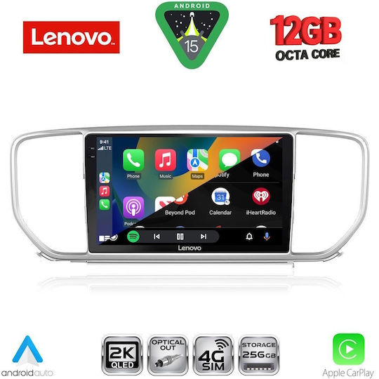 Lenovo Автомобилна Аудио Система за Kia Sportage 2018-2021 Bluetooth USB Вграден Wi-Fi GPS Apple CarPlay Android Auto с Touch Screen 9"