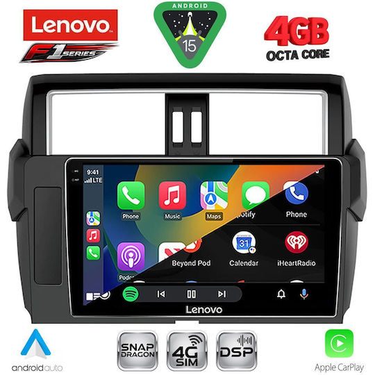 Lenovo Ηχοσύστημα Αυτοκινήτου για Toyota Prado 2014-2017 (Bluetooth/USB/WiFi/GPS/Apple-Carplay/Android-Auto) με Οθόνη Αφής 10"