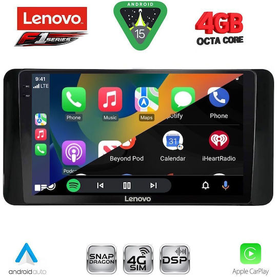 Lenovo Ηχοσύστημα Αυτοκινήτου για Toyota Land Cruiser 2023 (Bluetooth/USB/WiFi/GPS/Apple-Carplay/Android-Auto) με Οθόνη Αφής 10"