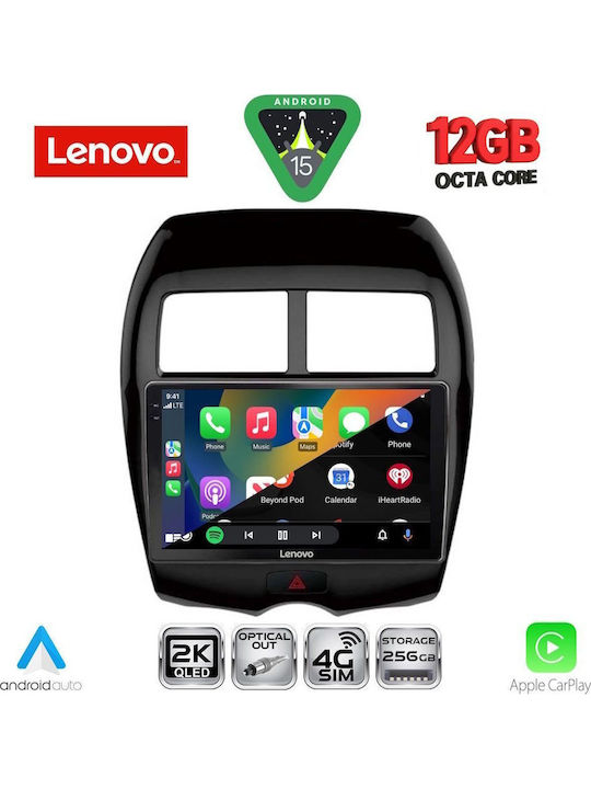 Lenovo Car Audio System for Peugeot 4008 Mitsubishi Asx 2009 Bluetooth USB WiFi GPS Apple CarPlay Android Auto with 10" Touch Screen