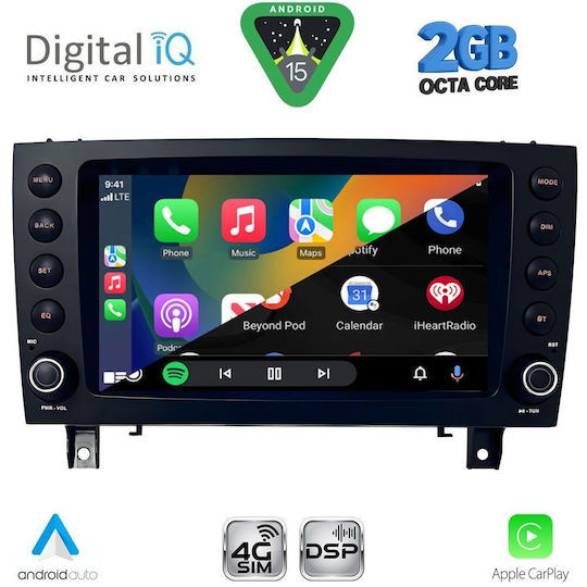 Digital IQ Ηχοσύστημα Αυτοκινήτου για Mercedes-Benz SLK 2004-2010 (Bluetooth/USB/WiFi/GPS/Apple-Carplay/Android-Auto)