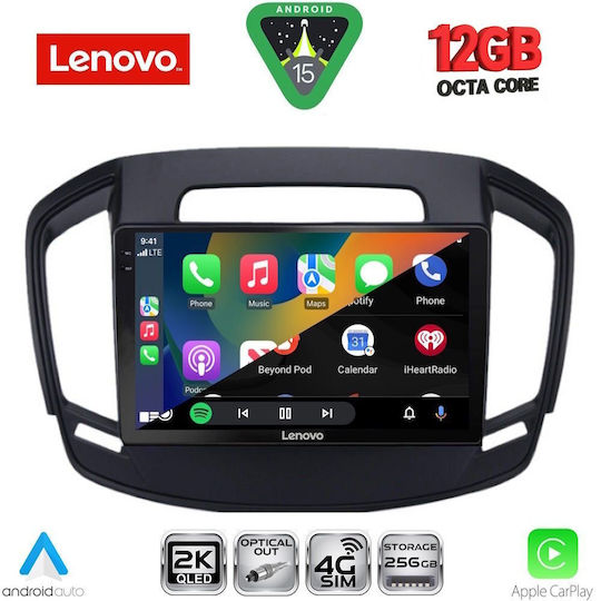 Lenovo Ηχοσύστημα Αυτοκινήτου για Opel Insignia 2014-2017 (Bluetooth/USB/WiFi/GPS/Apple-Carplay/Android-Auto) με Οθόνη Αφής 9"