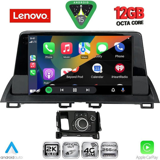 Lenovo Ηχοσύστημα Αυτοκινήτου για Mazda CX-4 2014 (Bluetooth/USB/WiFi/GPS/Apple-Carplay/Android-Auto) με Οθόνη Αφής 9"