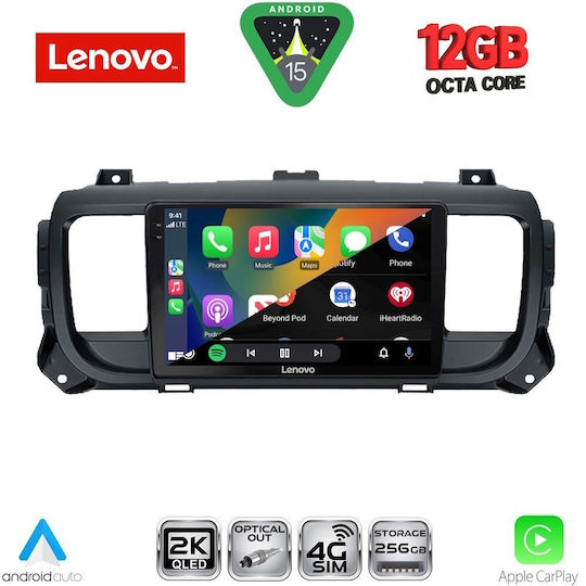 Lenovo Car Audio System for Toyota Proace 2016 with Touch Screen 9" Bluetooth USB Wi-Fi GPS Apple CarPlay Android Auto