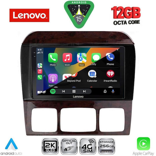 Lenovo Ηχοσύστημα Αυτοκινήτου για Mercedes-Benz S Class 1998-2005 (Bluetooth/USB/WiFi/GPS/Apple-Carplay/Android-Auto) με Οθόνη Αφής 9"