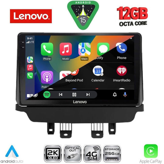 Lenovo Car Audio System for Mazda 2 2014-2023 (Bluetooth/USB/WiFi/GPS/Apple CarPlay/Android Auto) with 9" Touch Screen