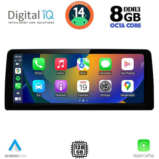 Digital IQ Ηχοσύστημα Αυτοκινήτου για BMW X3 (F25) / X4 (F26) 2016-2017 (Bluetooth/USB/AUX/WiFi/GPS/Apple-Carplay/Android-Auto) με Οθόνη Αφής 10.25"
