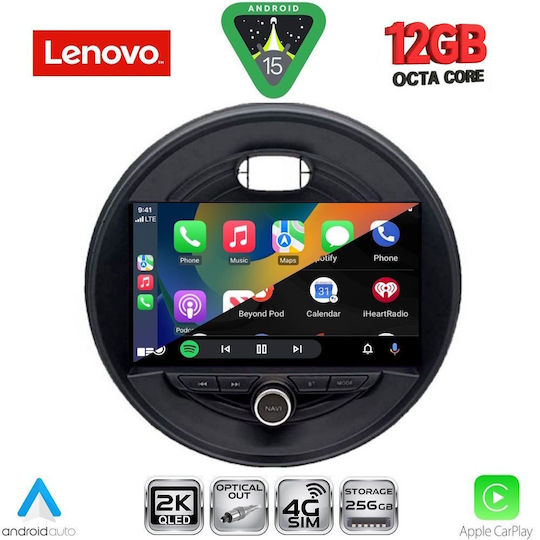Lenovo Car Audio System for Mini Cooper Clubman Roadster and Countryman 2016-2026 Bluetooth USB Wi-Fi GPS Apple CarPlay Android Auto with 9" Touch Screen LENOVO SSZ 12066 CPA