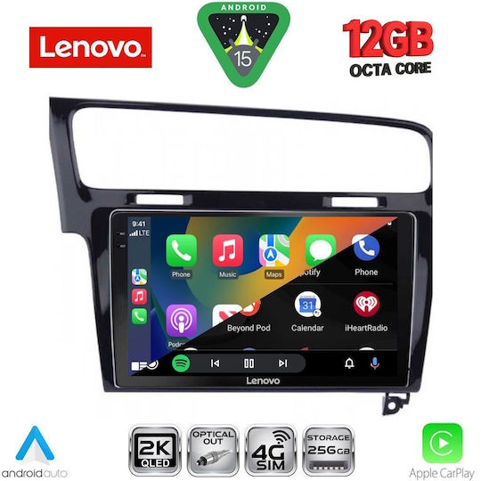 Lenovo Ηχοσύστημα Αυτοκινήτου για Volkswagen Golf 2013-2020 με Clima (Bluetooth/USB/WiFi/GPS/Apple-Carplay/Android-Auto) με Οθόνη Αφής 10"