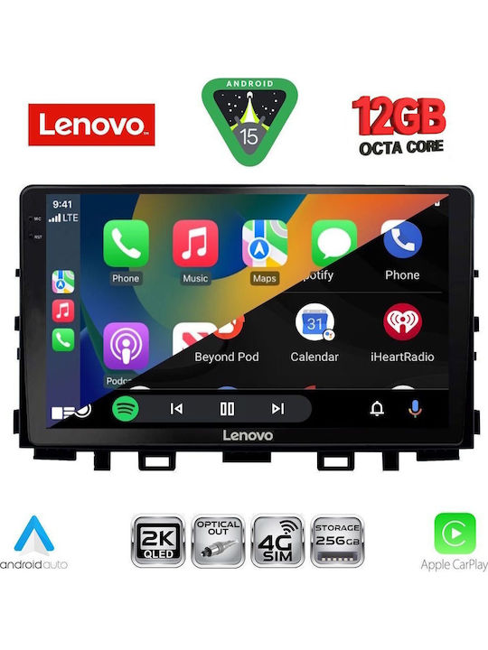 Lenovo Car Audio System for Kia Rio Stonic 2018+ Bluetooth USB WiFi GPS Apple CarPlay Android Auto with 9 Inch Touch Screen LENOVO SSZ 12316 CPA