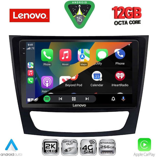 Lenovo Car Audio System for Mercedes-Benz E Class / CLS Class 2003-2009 (Bluetooth/USB/WiFi/GPS/Apple CarPlay/Android Auto) with 9" Touch Screen