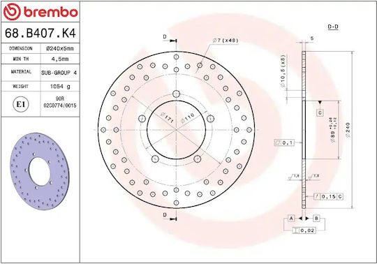 Brembo Disc de Frână
