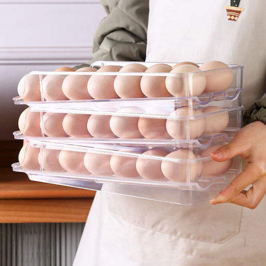 Eierfächer Kühlschrank-Organisatoren Für 24 Eier 30x5x13.5cm