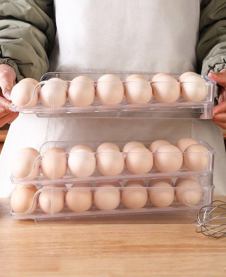 Eierfächer Kühlschrank-Organisatoren Für 24 Eier 30x5x13.5cm