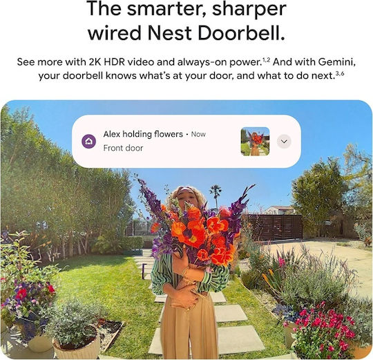 Google Clopoțel De Ușă Compatibil Cu Google Home