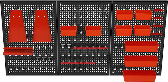 Kraft&Dele Дъска За Организация На Инструменти За Стена 120 X 60 См 18 Компонента Kd-11898
