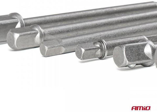 Amio – HEX Steckdosen 1/4" 1/4" 3/8" 1/2" Heavy Duty Festmontage & Täglicher Gebrauch – Set 6 Stück 04781/am