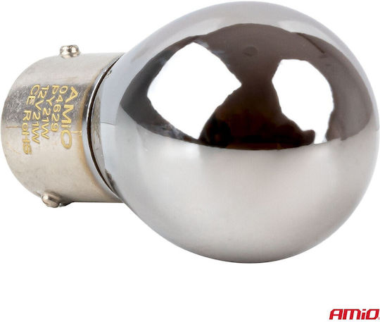AMiO Λάμπες Αυτοκινήτου PY21W-BAU15s Αλογόνου Λευκό 12V 21W 2τμχ
