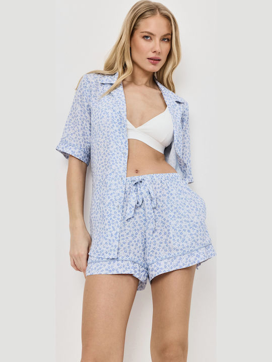 Aruelle Summer Women's Pyjama Set Light Blue
