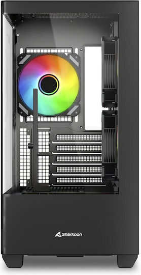 Sharkoon SHARK CM100 Gaming Micro Tower Κουτί Υπολογιστή με Πλαϊνό Παράθυρο και ARGB Φωτισμό Μαύρο