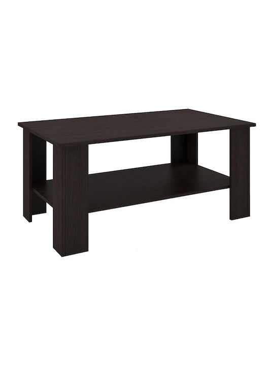 Rectangular Central Coffee Table Inter Wooden Brown W111xL65xH47cm