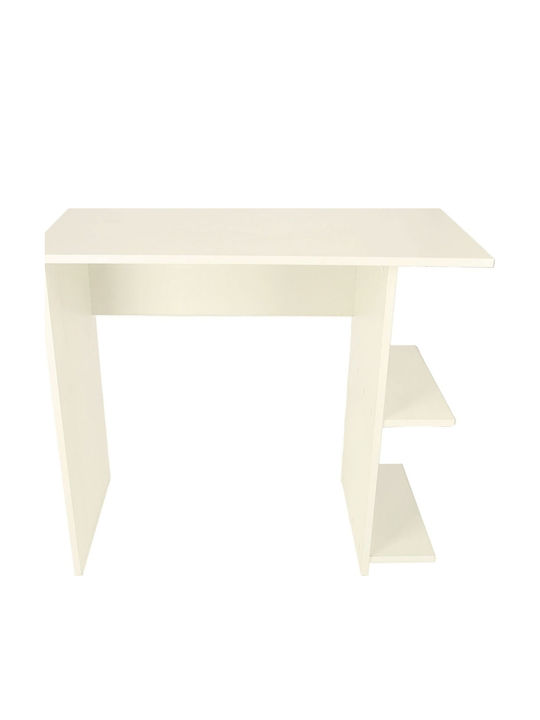 Birou Arnes Din Lemn Alb 85x40x76 cm