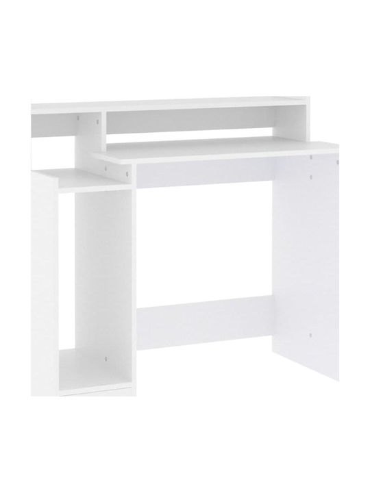 Computer Office Wooden White with LED & USB ports 97x45x90cm