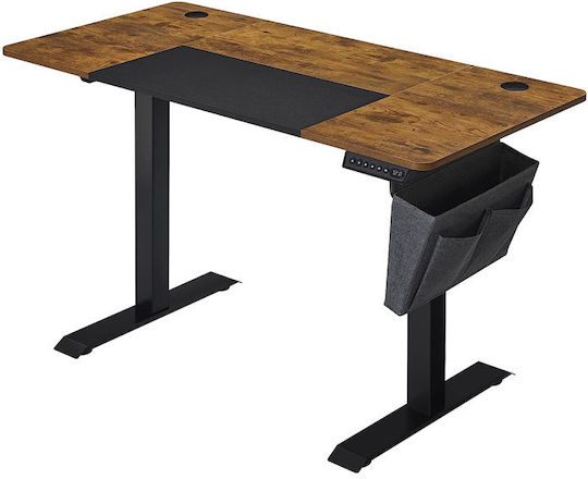 Ηλεκτρικό Γραφείο με Ρυθμιζόμενο Ύψος 140x60x72εκ. Καφέ