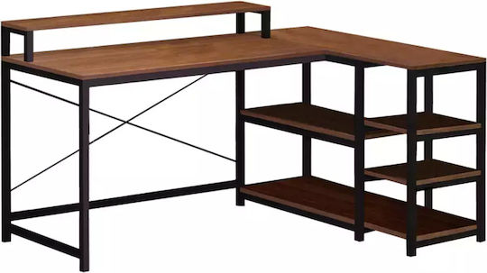 Γωνιακό Επαγγελματικό Γραφείο Tebul 130x60x88εκ. Oak