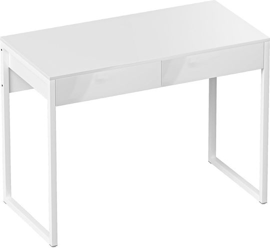 Γραφείο 100x50x75εκ. Λευκό Γυαλιστερό