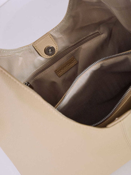 Celestino Women's Shoulder Bag Interior Pouch Beige