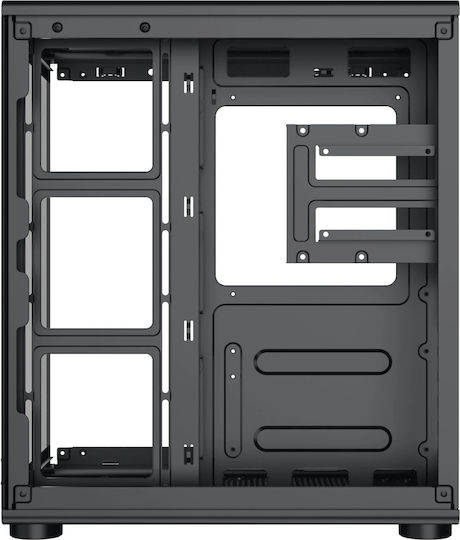 Xigmatek Aqua Compact Air Gaming Midi Tower Κουτί Υπολογιστή με Πλαϊνό Παράθυρο Μαύρο
