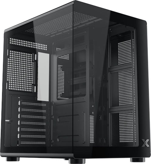 Xigmatek Aqua Compact Air Gaming Midi Tower Κουτί Υπολογιστή με Πλαϊνό Παράθυρο Μαύρο