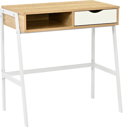 Επαγγελματικό Γραφείο Rezio 75x45x76εκ. Oak-λευκή Επαγγελματικό Γραφείο Rezio 75x45x76εκ. Oak-λευκή