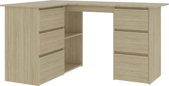 Ecke Schreibtisch Holz Beige 145x100x76cm