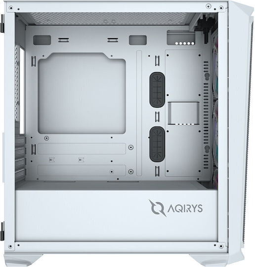Aqirys Wezen Gaming Mini Tower Κουτί Υπολογιστή με Πλαϊνό Παράθυρο και ARGB Φωτισμό Λευκό