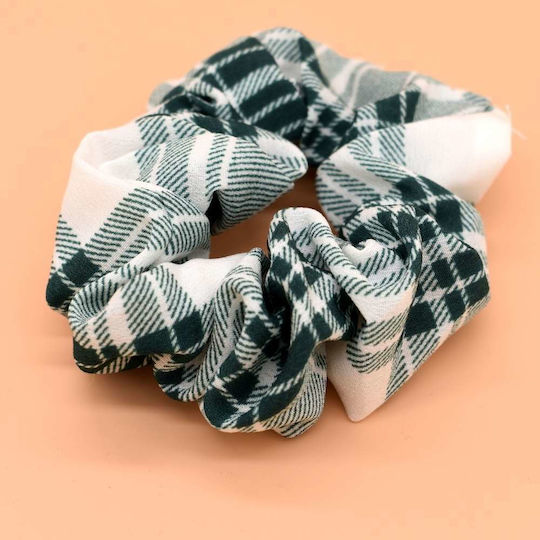 Scrunchies Καρό Λαστιχάκι Μαλλιών Πράσινο