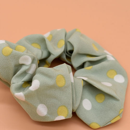 Scrunchies Polka Dot Hair Scrunchy Pistachio