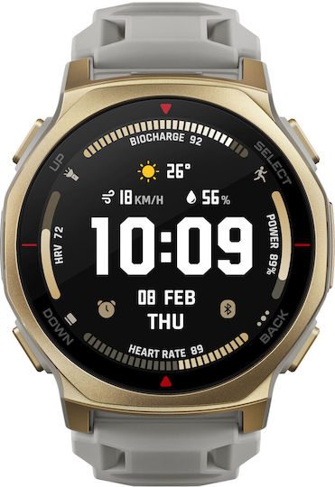 Amazfit T-Rex 3 Pro Titan 44mm Wasserdichtes Smartwatch (Arctic Gold)