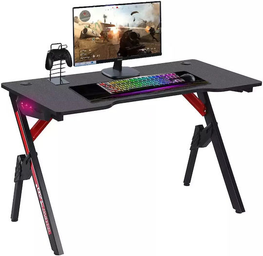 Γραφείο Gaming με LED 80x30x73εκ. Ροζ