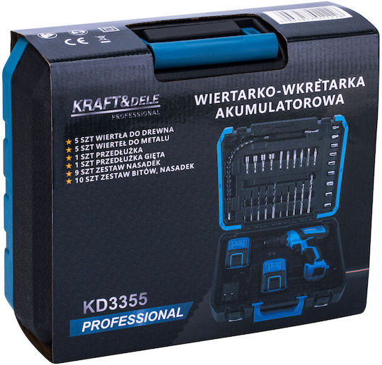 Kraft & Dele KD3355 Battery Drill Driver 21V 2x2Ah