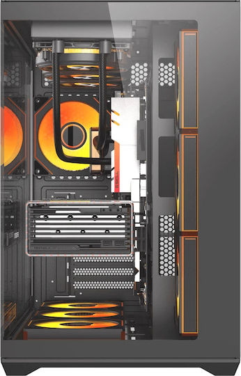 Darkflash C280 Gaming Mini Tower Κουτί Υπολογιστή με Πλαϊνό Παράθυρο και ARGB Φωτισμό Μαύρο +7 Fans