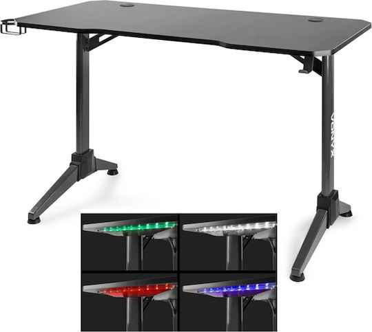 Γραφείο Gaming DB20 με LED & USB θύρες 120x60x75εκ. Μαύρο